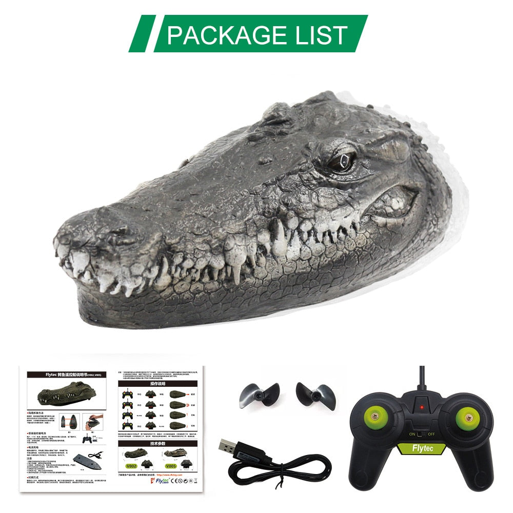 RC Boat Remote Control Racing Boat Simulation Crocodile Head Spoof Jokes Interesting Prank Toys Halloween Party Scary Toys