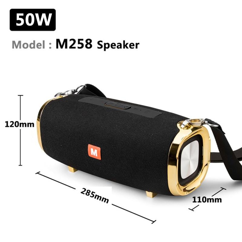 50W high power outdoor portable bluetooth speaker column music subwoofer 3D stereo support radio TF card AUXcaxia de som speaker