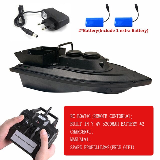 2020 new smart dual warehouse remote control 1.5kg load fishing boat bait boat motor boat underwater fish finder waterproof