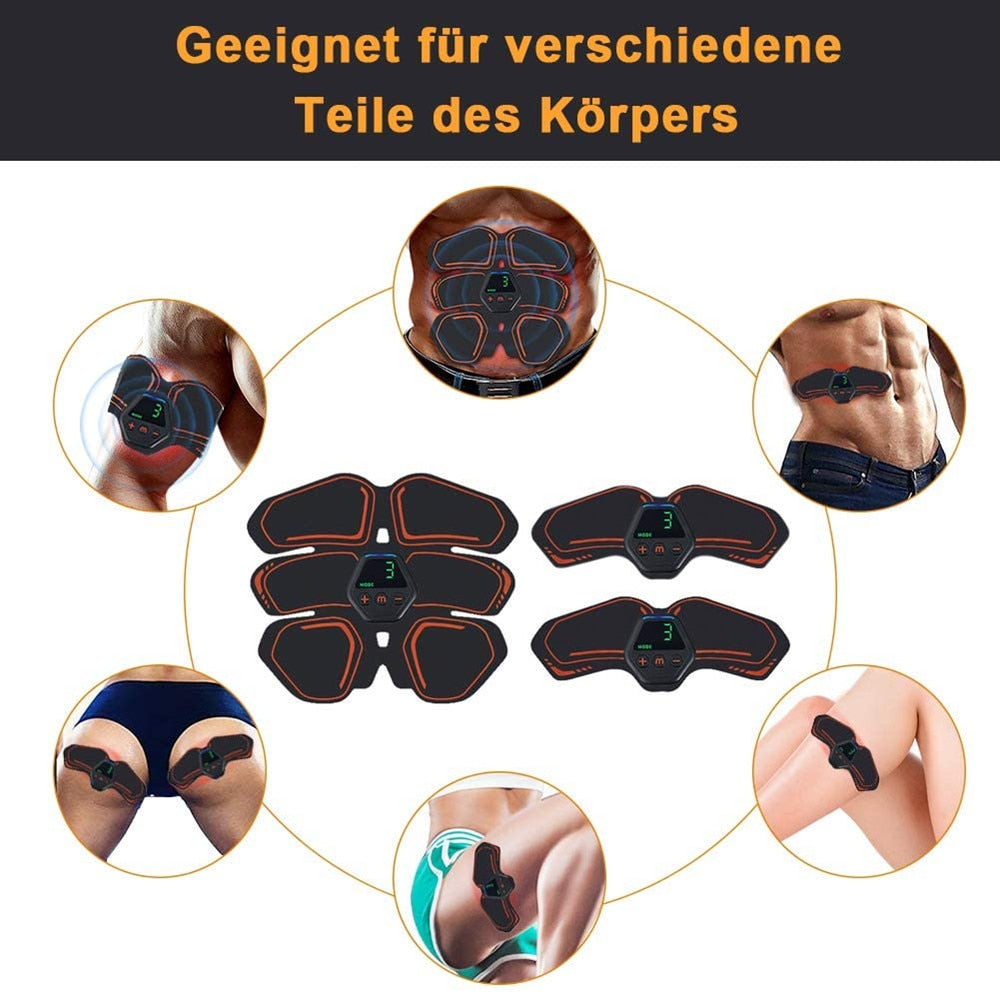 EMS Abdominal Muscle Stimulator Hip Trainer Toner USB Abs Fitness Training Gear Machine Home Gym Weight Loss Body Slimming