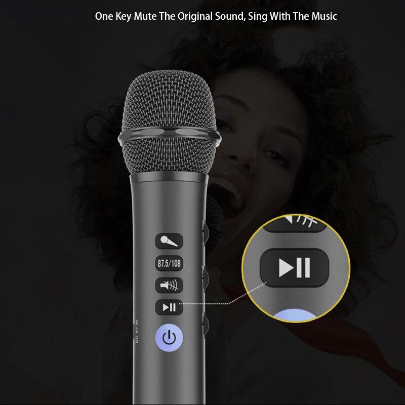 L-698 Professional 15W Portable USB Wireless Bluetooth Karaoke Microphone Speaker Home KTV for Music Playing and Singing Speaker