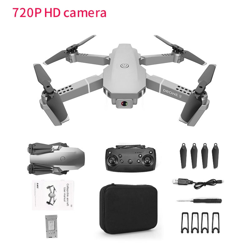E68 Pro WIFI FPV Quadcopter 4K/1080P HD With Wide Angle Camera Foldable Altitude Hold Durable RC Drone Toys RC Quadcopter Dron