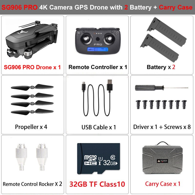 ZLRC SG906 Pro 2 RC Drone with 4K Camera GPS 5G WIFI 3-axis Gimbal Drone Quadcopter Professional 50X Zoom Brushless Drones Toys