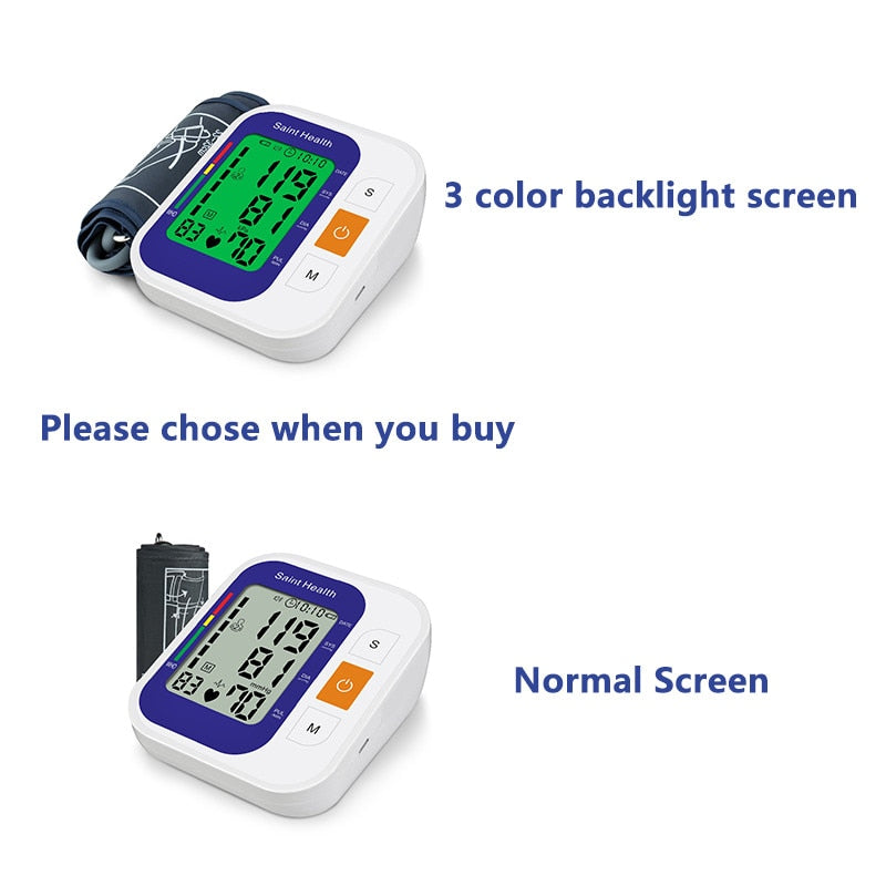 Russian Voice Digital Blood Pressure Monitor Pulse Heart Beat Rate Meter Device Medical Equipment Tonometer BP Sphygmomanometer