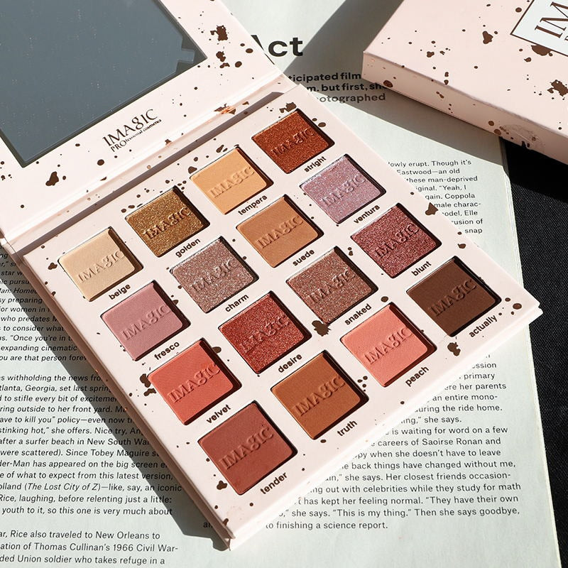 IMAGIC New Arrival Charming Eyeshadow 16 Color Palette Make up Palette Matte Shimmer Pigmented Eye Shadow Powder