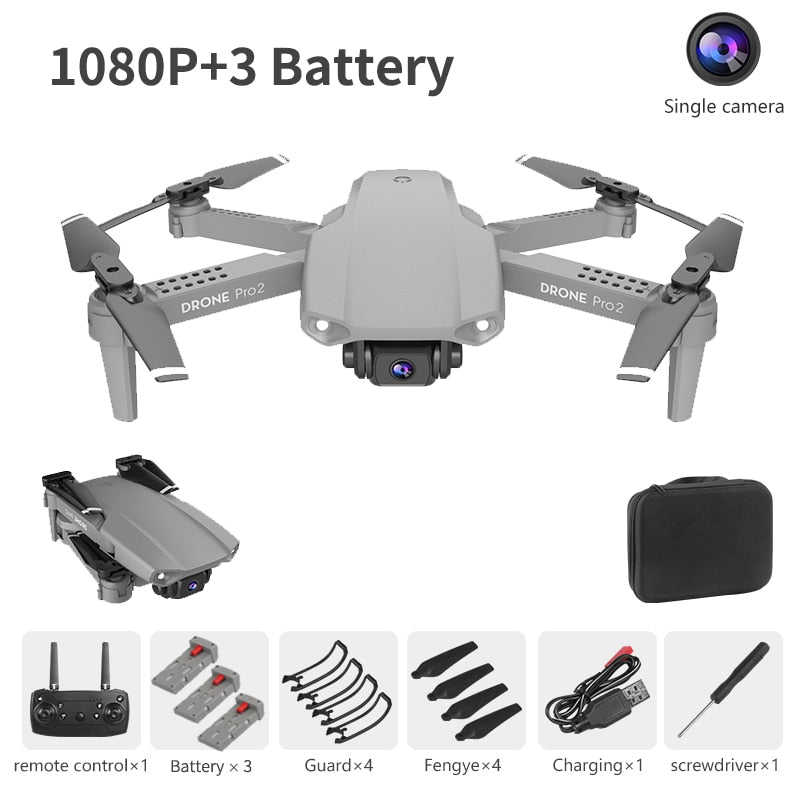 LSKJ E99 Pro2 RC Mini Drone 4K HD Dual Camera WIFI FPV Professional Aerial Photography Helicopter Foldable Quadcopter Dron Toys