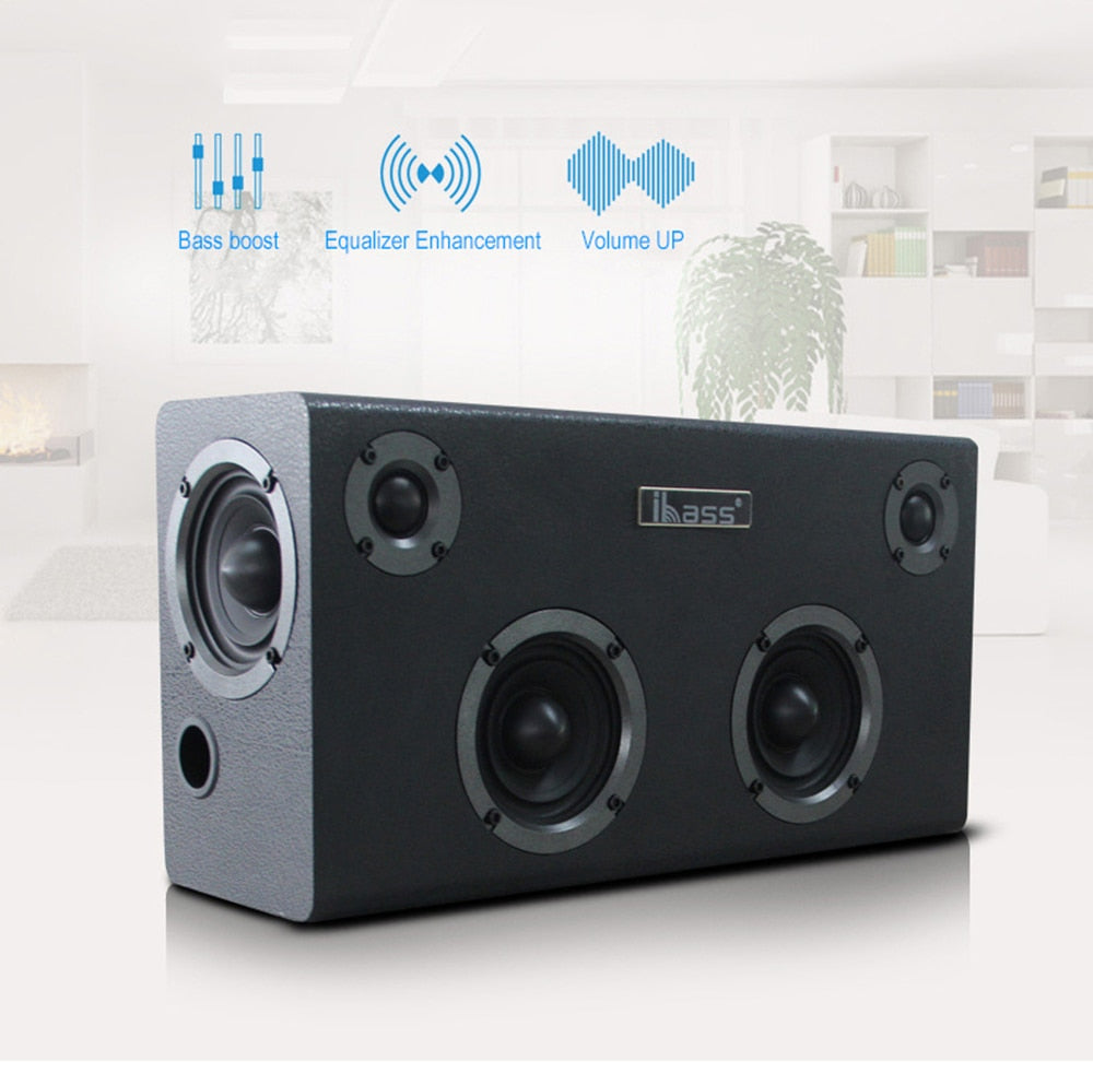 IBASS GaGa Bluetooth Speaker Wooden Speaker Car Outdoor Home 6-unit Speaker TV Computer Audio support Cell Phone Coaxial AUX USB