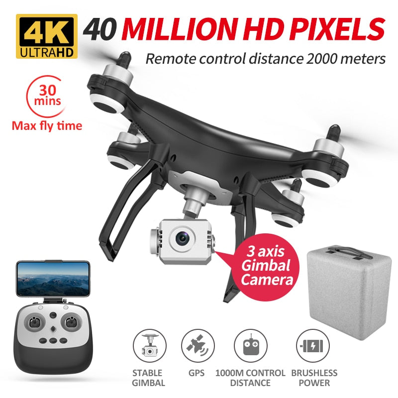 Wecute 2020 X35 Drone RC Quadcopter 4K Profissional GPS Drone With HD Camera Gimbal FPV 5G WIFI 1KM Flight distance VS SG906 pro