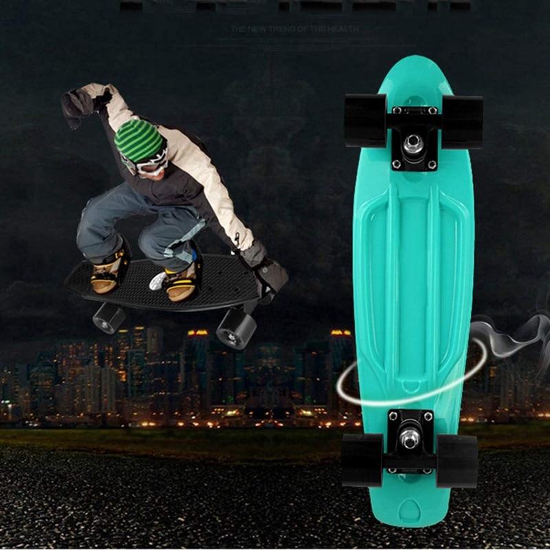 22.5X 6 Inch Skateboard Plastic Fish Banana Skating Board Decks for Outdoor Sport Fish Board Non-Slip Deck Orange
