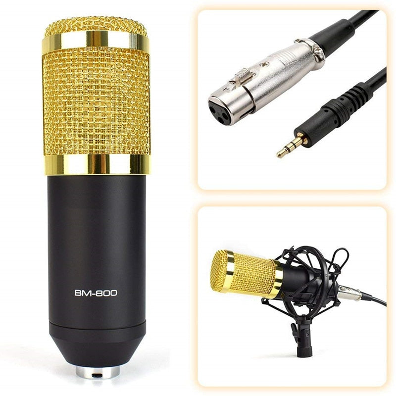 BM 800 karaoke microphone BM800 studio condenser mikrofon mic bm-800 For KTV Radio Braodcasting Singing Recording computer