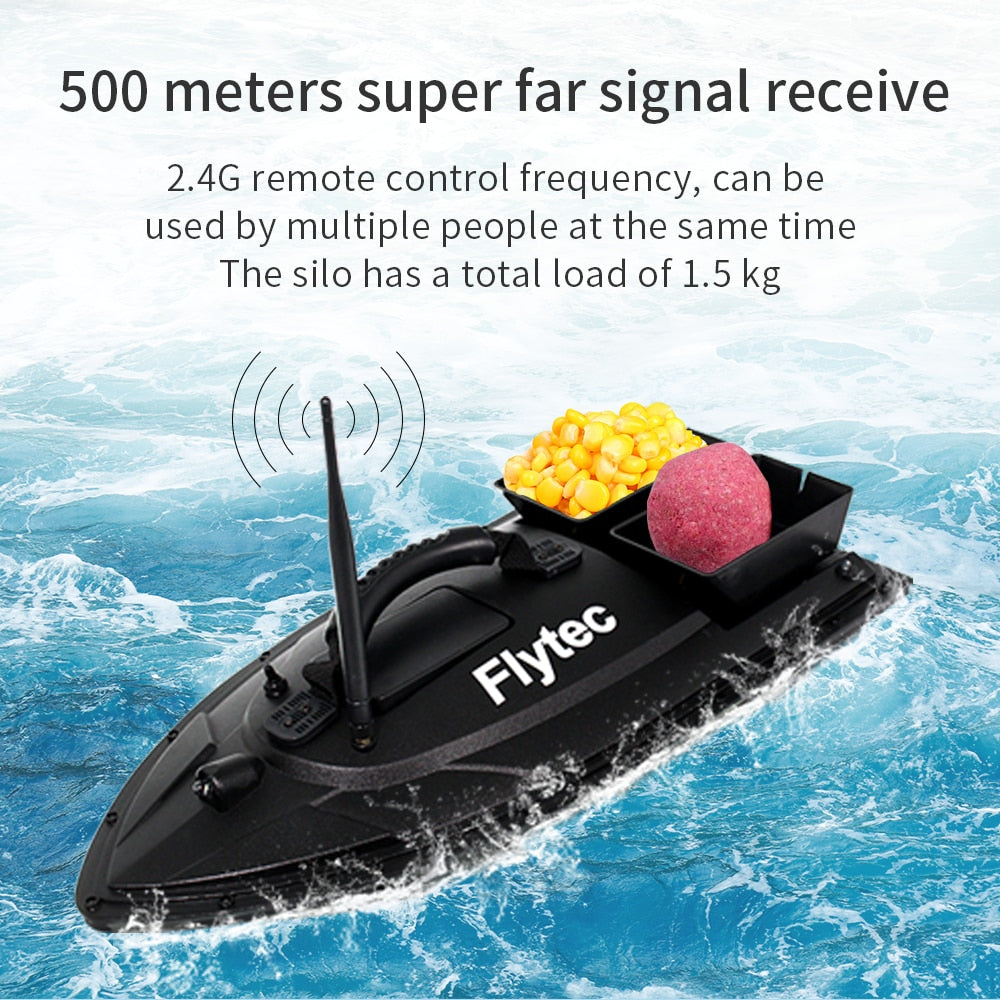 Flytec 2011-5 New Ungrade RC Bait Boat Fishing Tools Finder 1.5kg Loading 500m Remote Control Fishing Bait Boat RC Boat