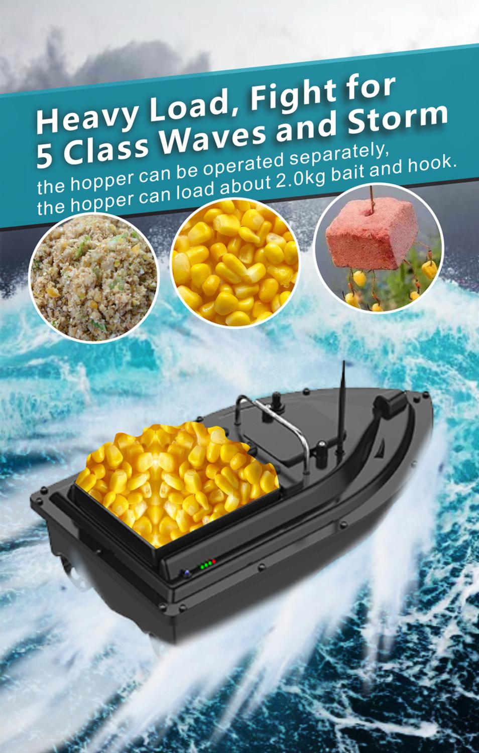 500m rc Fishing Bait Boat RC Fish Finder Rowing Nesting Ship Hook Boat Automatic Single Warehouse Speedboat Toys