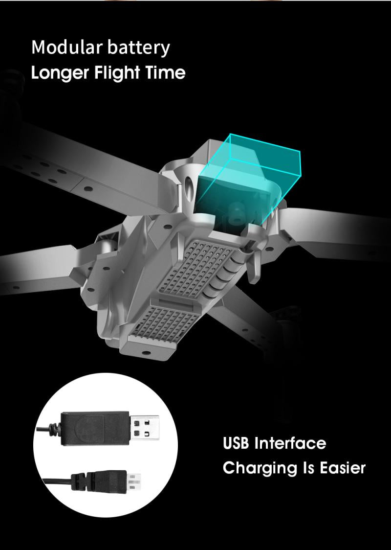 E68 Pro WIFI FPV Quadcopter 4K/1080P HD With Wide Angle Camera Foldable Altitude Hold Durable RC Drone Toys RC Quadcopter Dron