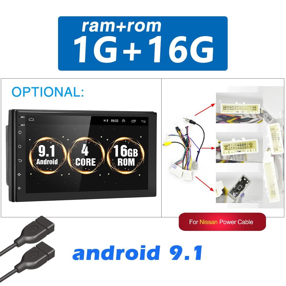 Podofo Android 9.1 2 Din Car radio Multimedia GPS Player 2DIN 2.5D Universal For Volkswagen Nissan Hyundai Kia toyota LADA Ford