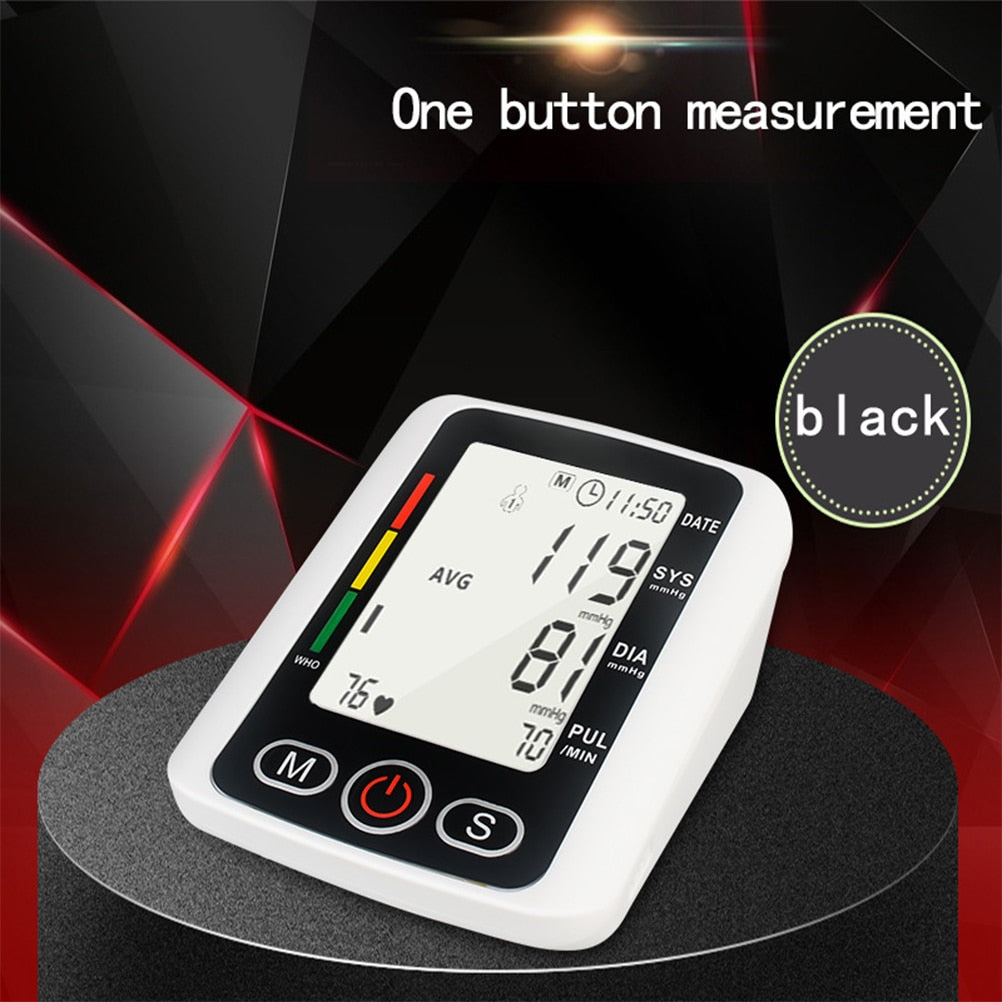 Blood Pressure Monitor Electronic Blood Pressure Meter Electronic Sphygmomanometer Arm Style Home Tonometer without Battery