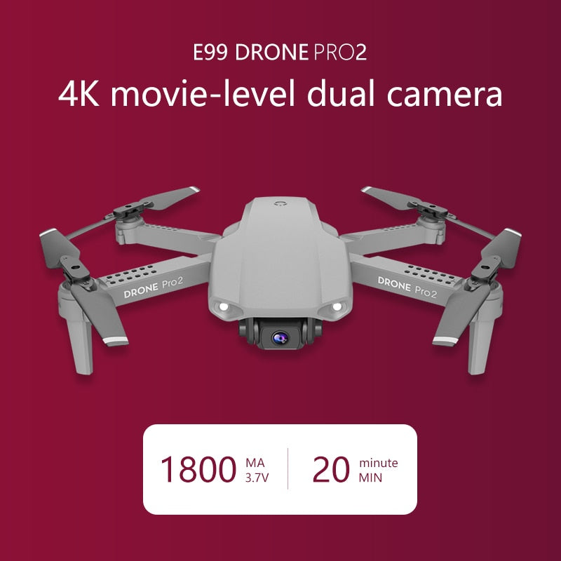 LSKJ E99 Pro2 RC Mini Drone 4K HD Dual Camera WIFI FPV Professional Aerial Photography Helicopter Foldable Quadcopter Dron Toys