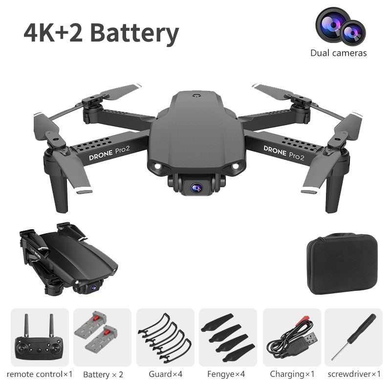 LSKJ E99 Pro2 RC Mini Drone 4K HD Dual Camera WIFI FPV Professional Aerial Photography Helicopter Foldable Quadcopter Dron Toys
