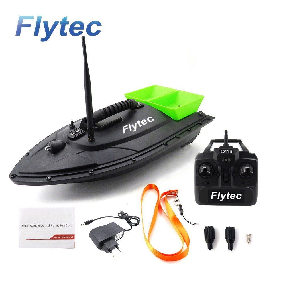 Flytec 2011-5 New Ungrade RC Bait Boat Fishing Tools Finder 1.5kg Loading 500m Remote Control Fishing Bait Boat RC Boat