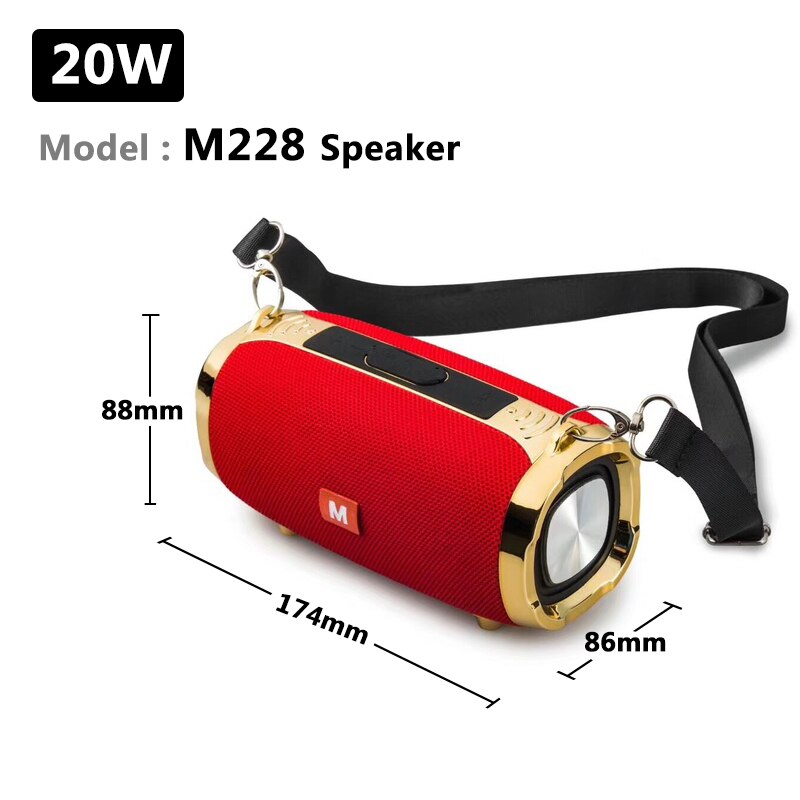 50W Wireless Bluetooth Speaker Outdoor Portable Subwoofer Colum 3D Stereo Soundbar 4000mAh Battery Music 48 hours FM / aux / TF