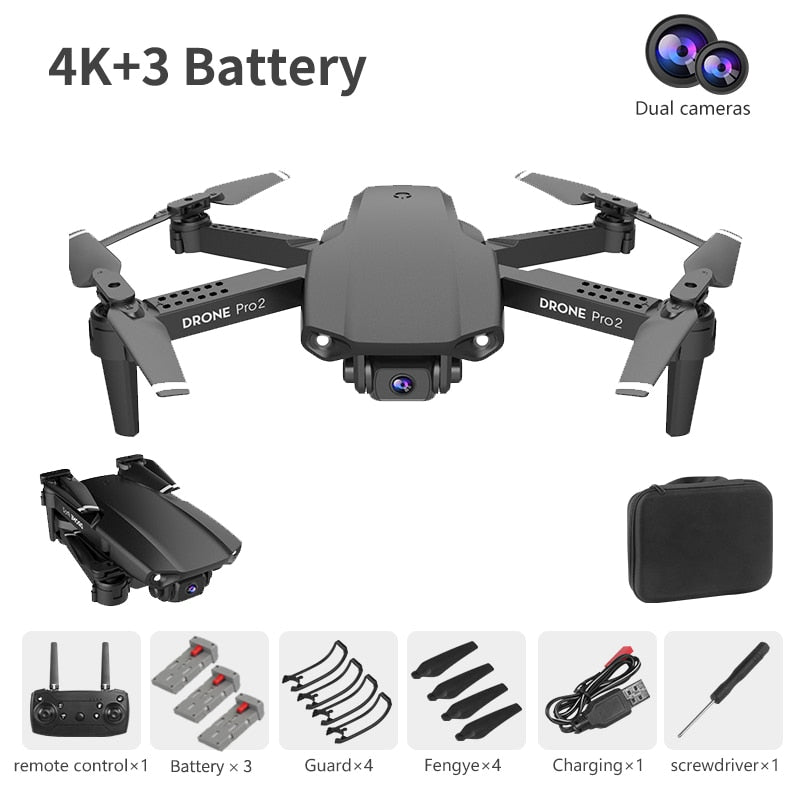 LSKJ E99 Pro2 RC Mini Drone 4K HD Dual Camera WIFI FPV Professional Aerial Photography Helicopter Foldable Quadcopter Dron Toys