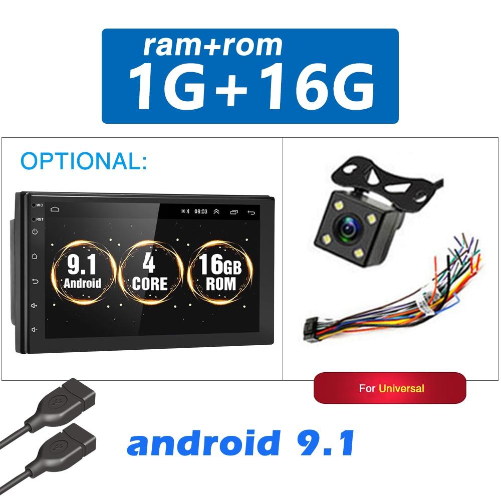 Podofo Android 9.1 2 Din Car radio Multimedia GPS Player 2DIN 2.5D Universal For Volkswagen Nissan Hyundai Kia toyota LADA Ford