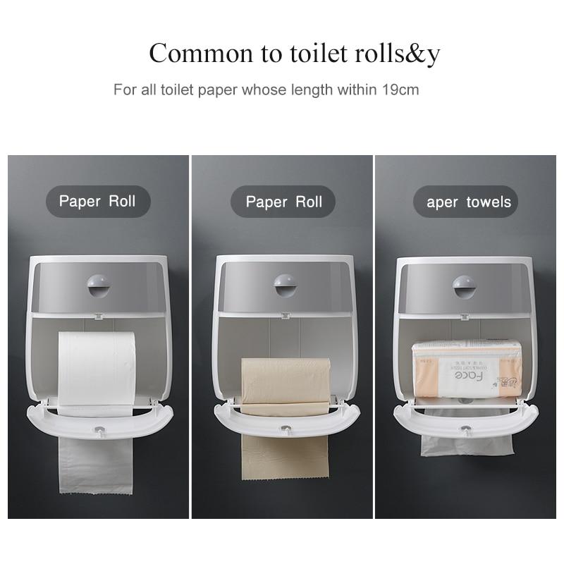 ecoco Portable Toilet Paper Holder Plastic Waterproof Paper Dispenser For Toilet Home Storage Box Bathroom Accessories