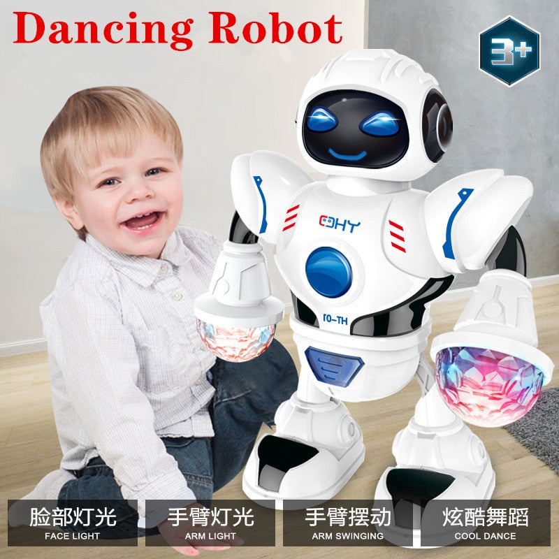 NEW Electric Dancing Robot Toy With LED lighting Music swing Robot Children's educational toys Robot Toys for children Gifts