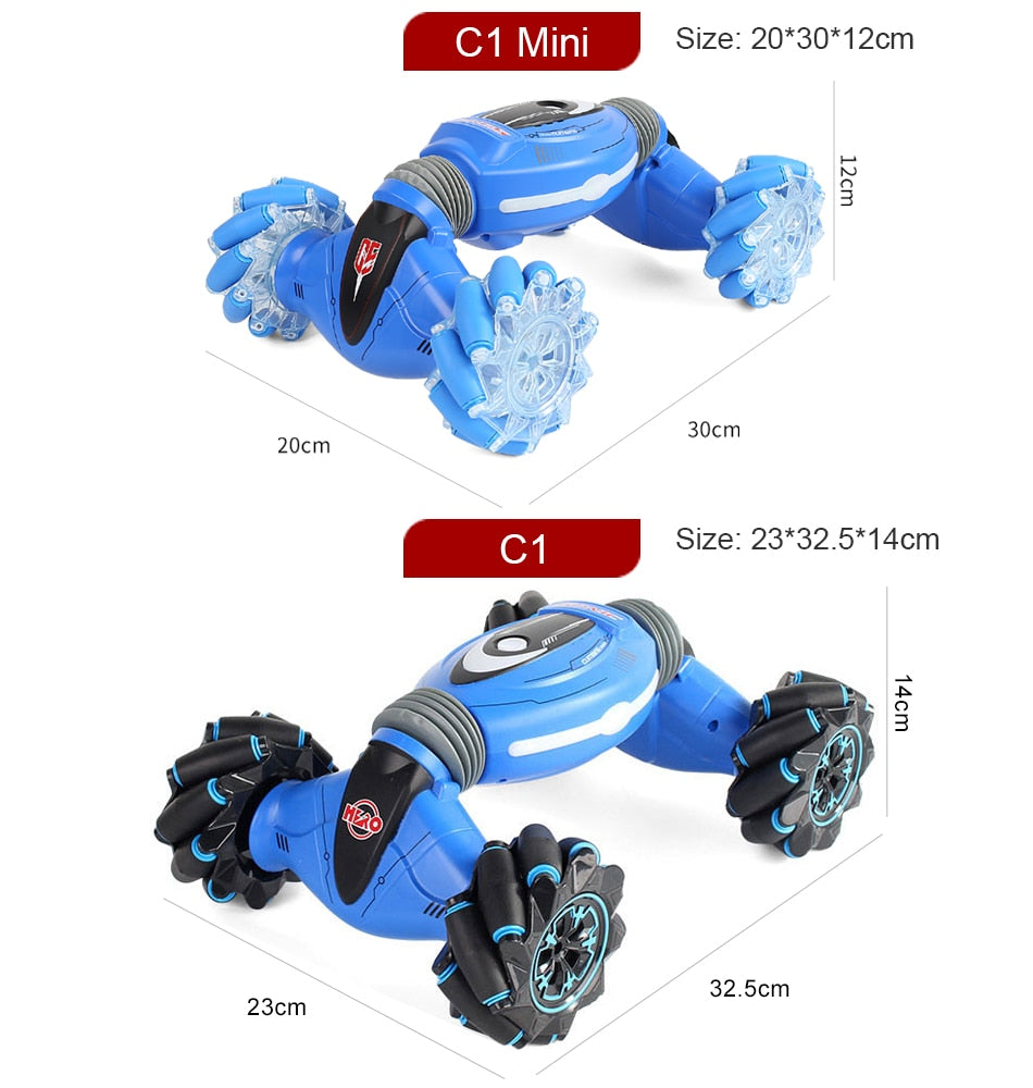 Remote Control Stunt Car Gesture Induction Twisting Off-Road Vehicle Light Music Drift Dancing Side Driving RC Toy Gift for Kids