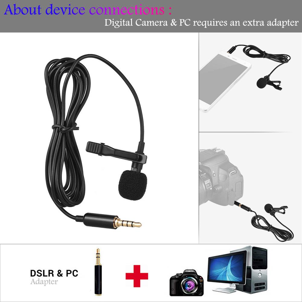 Mini USB Microphone Lapel Lavalier PC / Phone / Camera Mic Portable External Buttonhole Microphones for iPhone Laptop Computer