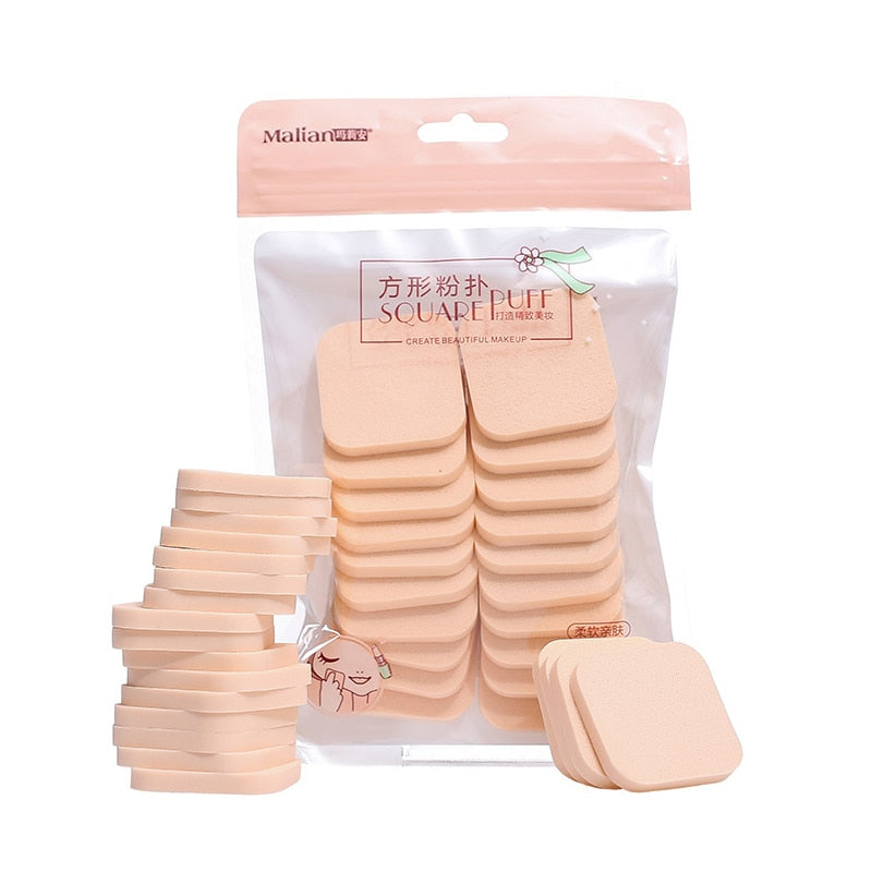 20pcs Wet And Dry Use Makeup Sponge Powder Puff Foundation Cosmetic Facial Sponges Soft Powder Puff For BB Cream Blush Cream