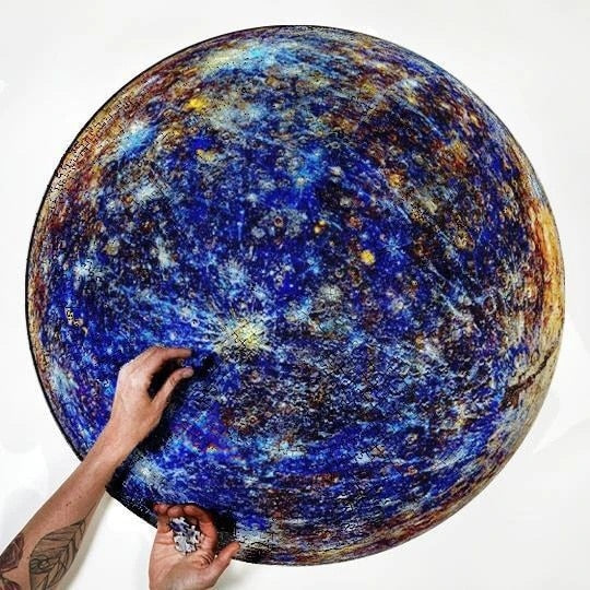 1000Pcs Puzzles Moon planet Jigsaw puzzle 3D Colorful Rainbow Round puzzle for adults Kids DIY Educational puzzles Toy