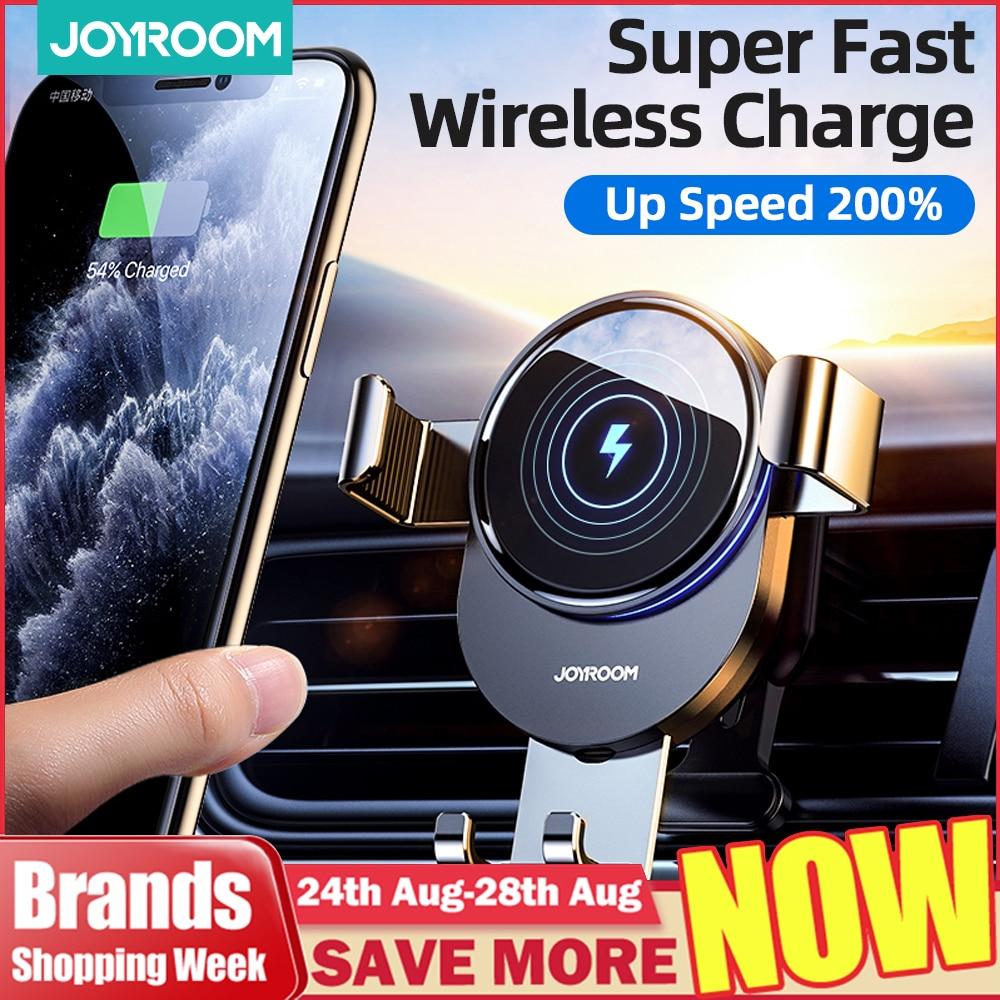 Joyroom 15W Qi Car Phone Holder wireless charger Wireless Charger Car Mount Intelligent Infrared for Air Vent Mount For iPhone