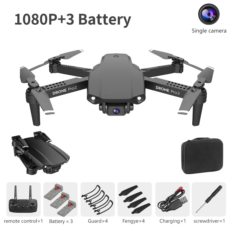 LSKJ E99 Pro2 RC Mini Drone 4K HD Dual Camera WIFI FPV Professional Aerial Photography Helicopter Foldable Quadcopter Dron Toys