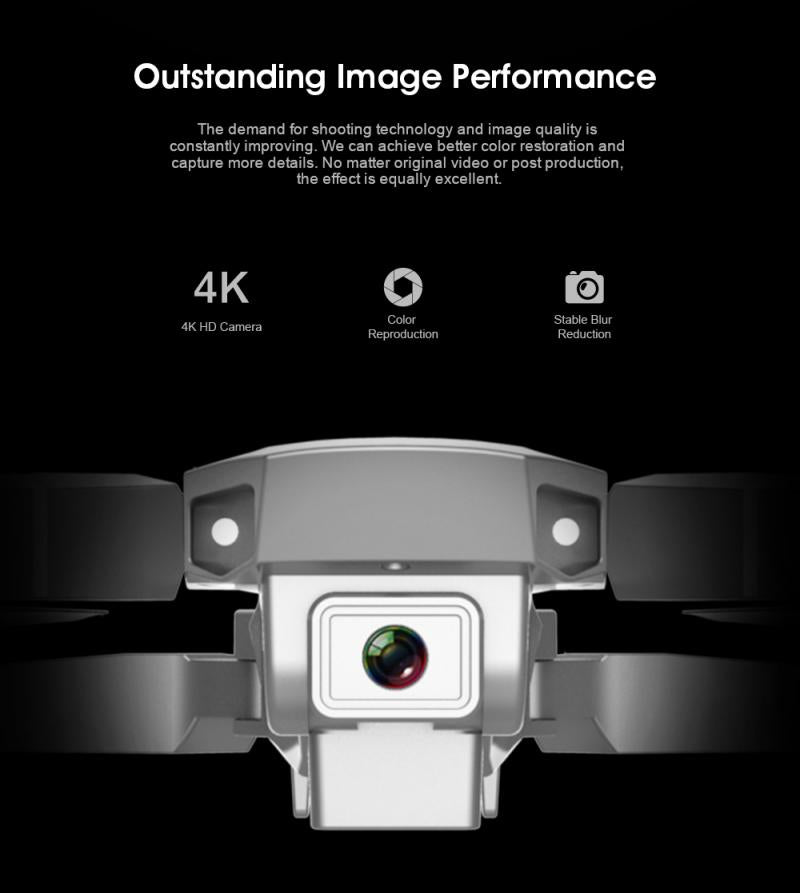 E68 Pro WIFI FPV Quadcopter 4K/1080P HD With Wide Angle Camera Foldable Altitude Hold Durable RC Drone Toys RC Quadcopter Dron