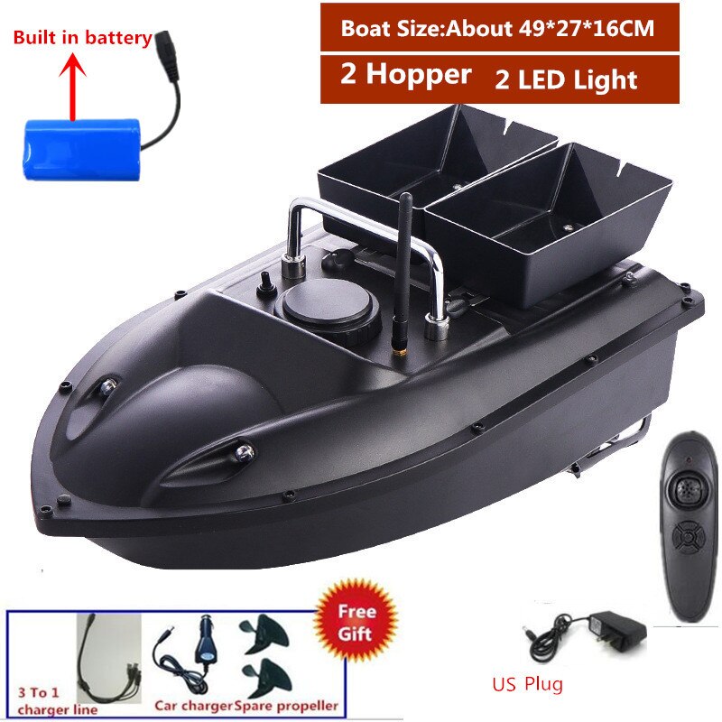 180Mins 500m RC Distacne Auto RC Remote Control Fishing Bait Boat Speedboat Fish Finder Ship Boat With EU charger US/UK Charger