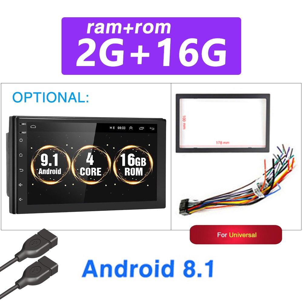 Podofo Android 9.1 2 Din Car radio Multimedia GPS Player 2DIN 2.5D Universal For Volkswagen Nissan Hyundai Kia toyota LADA Ford