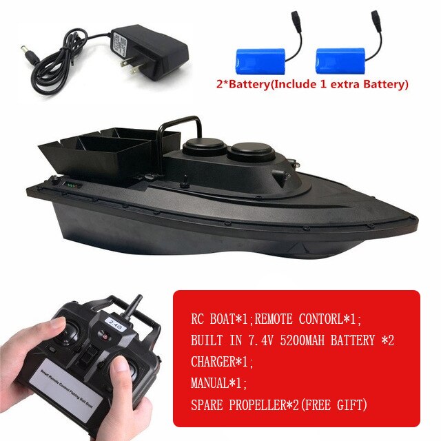 2020 new smart dual warehouse remote control 1.5kg load fishing boat bait boat motor boat underwater fish finder waterproof