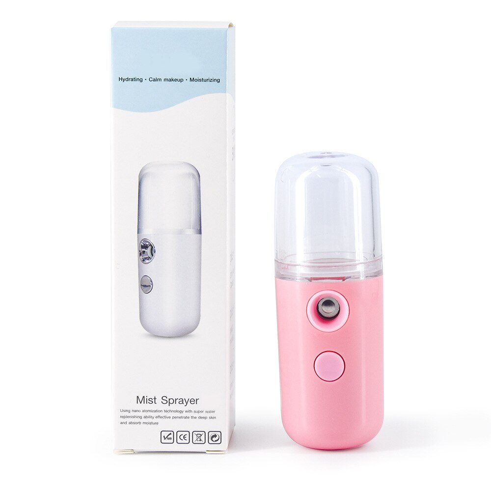 30ML Mini Nano Facial Sprayer Alcohol USB Nebulizer Face Steamer Humidifier Hydrating Anti-aging Women Beauty Skin Care Tools