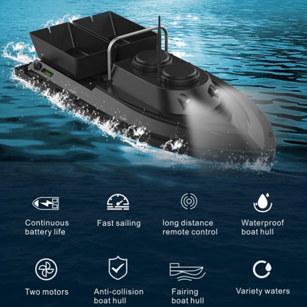 500M RC Fishing Finder Bait Boat Toys Upgraded Version Bait Nesting Remote Control Ship Fishing Ship Boats Tool EU/US Plug Gift