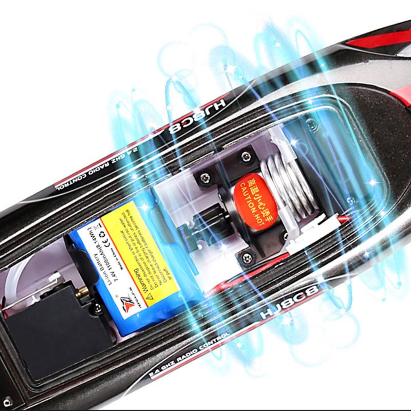 HJ808 RC Boat 25km/h 2.4G High Speed Remote Control Racing Ship Water Speed Boat Children Model Toy Kids Gift