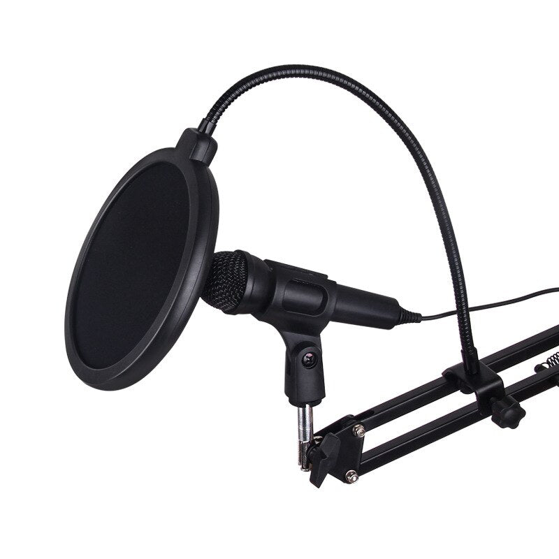 Durable Double Layer Windscreen Studio Microphone Flexible Wind Screen Mask Mic Pop Filter Bilayer Shield for Speaking Recording