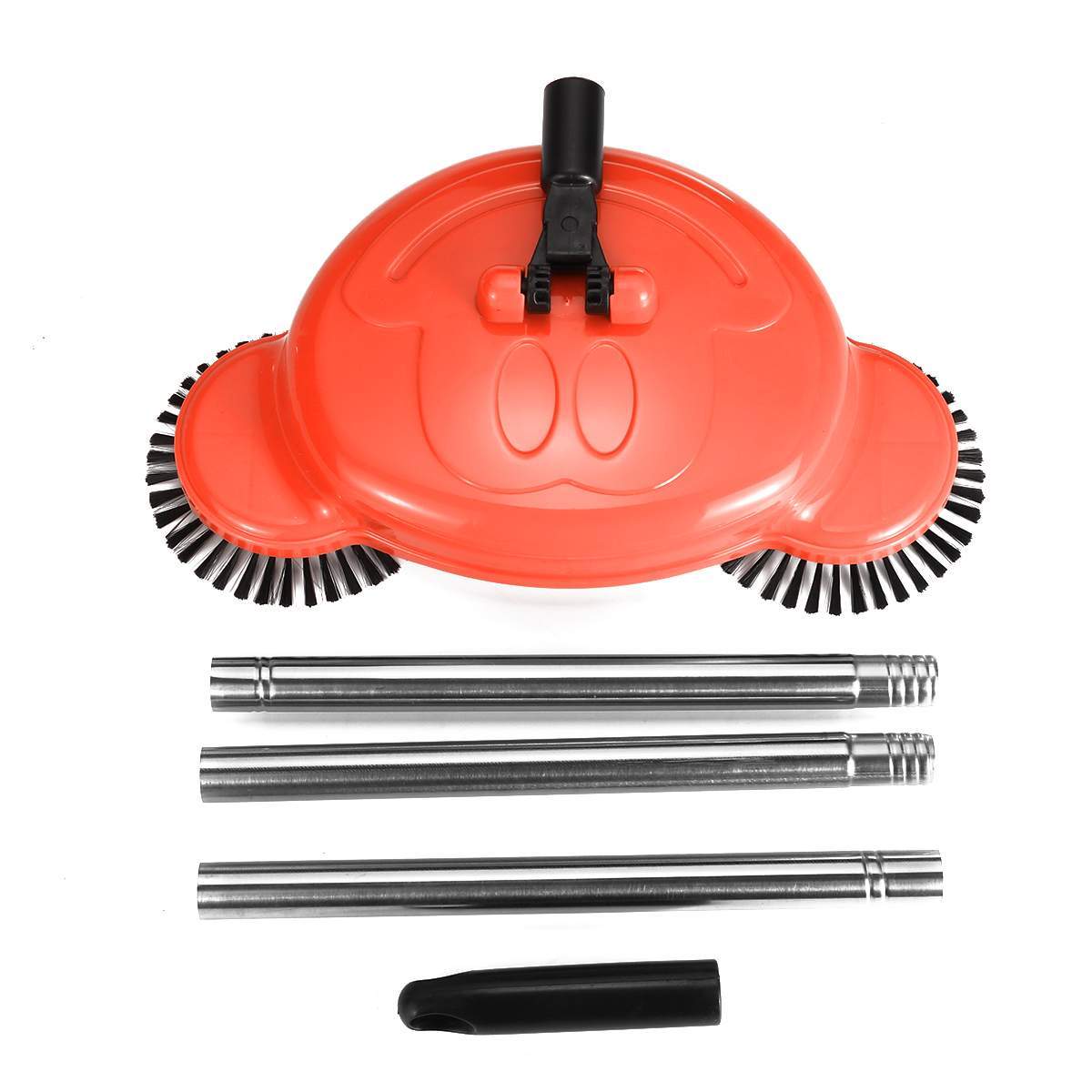 Stainless Steel Hand Sweeper Push Type Sweeping Machine Without Electricity Dry Wet Use Lazy Household Vacuum Cleaner
