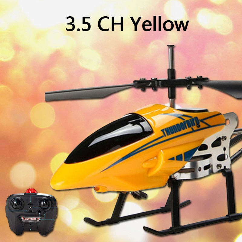 RC Helicopter 3.5 CH Radio Control Helicopter with LED Light Quadcopter Children Christmas Gifts Shatterproof Flying Toys Model