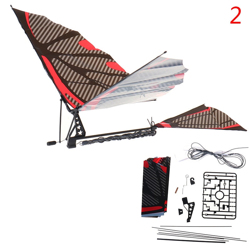 18Inches Eagle Carbon Fiber Imitate Birds Assembly Flapping Wing Flight DIY Model Aircraft Plane Toy