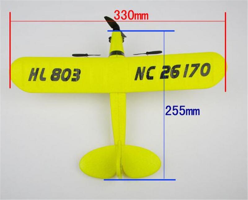 Popular Beginner Electric RC Airplane Remote Control Toy Plane 150 Meters Flying Distance HL803 High Quality Foam Kids Xmas Gift