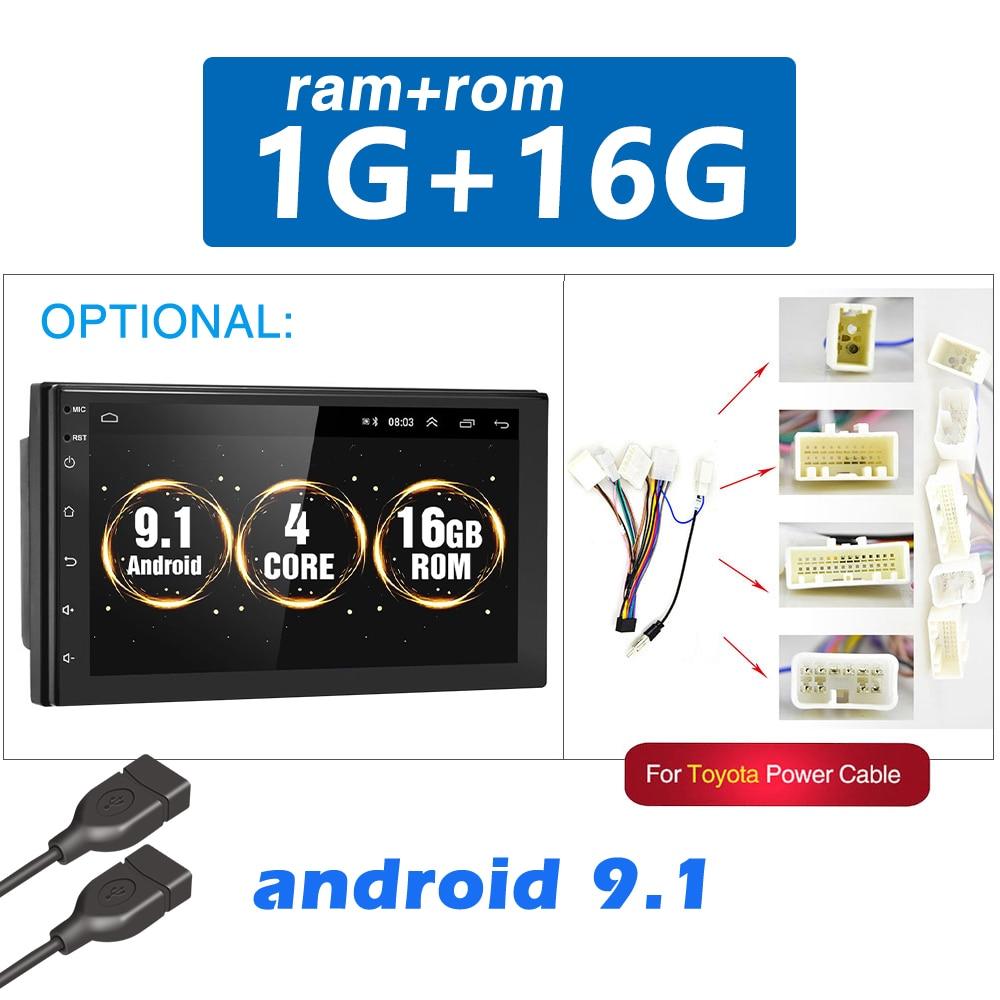 Podofo Android 9.1 2 Din Car radio Multimedia GPS Player 2DIN 2.5D Universal For Volkswagen Nissan Hyundai Kia toyota LADA Ford