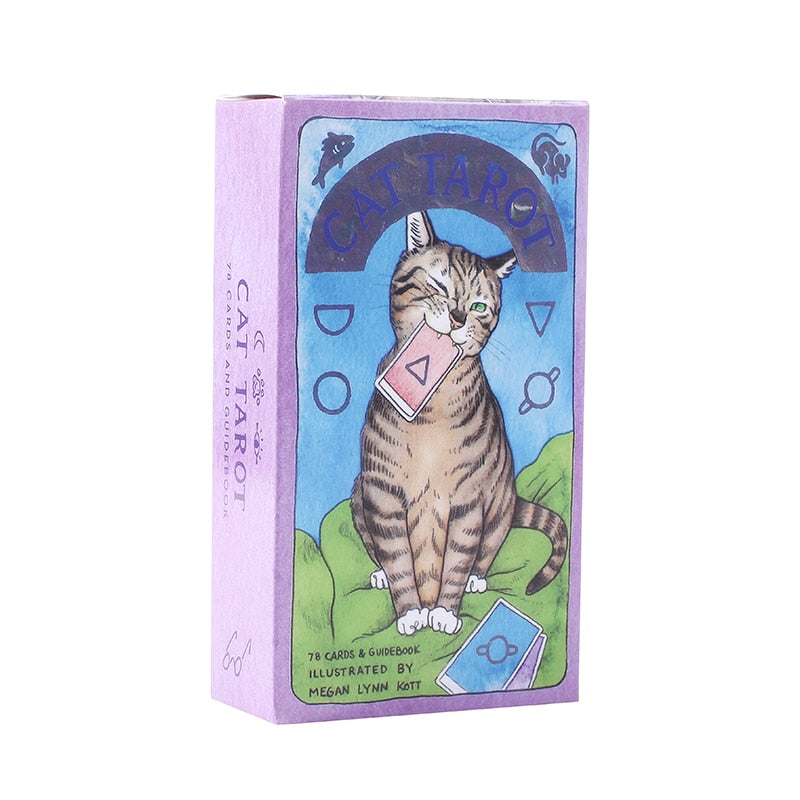Cat Tarot Cards Magic Full English Read Fate Deck Board Game Family Playing Birthday Gift