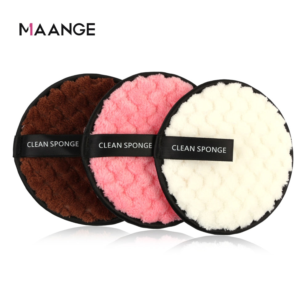 1/3pcs Microfiber Cloth Pads Facial Makeup Remover Puff Cotton Double layer Face Cleansing Towel Reusable Nail Art Cleaning Wipe