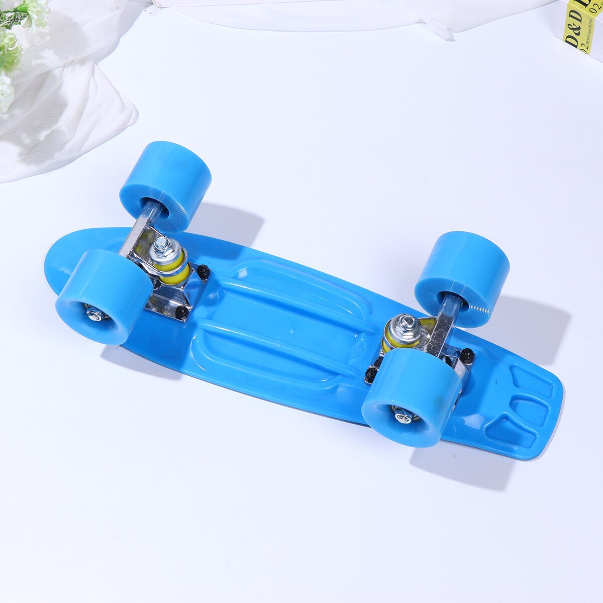 16.5Inches Four-wheel Mini Longboard Pastel Color Skate Board skateboard with LED Flashing Wheels Retro Skateboard