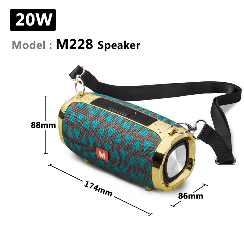 50W high-power portable bluetooth speaker sound column stereo wireless subwoofer music center, support FM radio TF aux USB